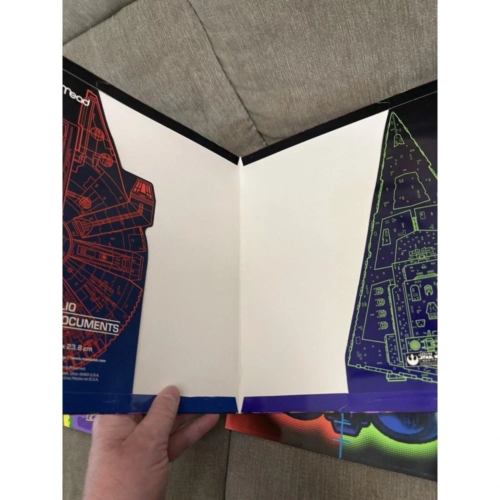 Vtg 1996 NOS Mead Star Wars 12x9 Portfolio School 4 Folder Lot read UNPUNCHED